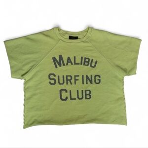 Original Retro Brand Lime Tee with Surfing Print